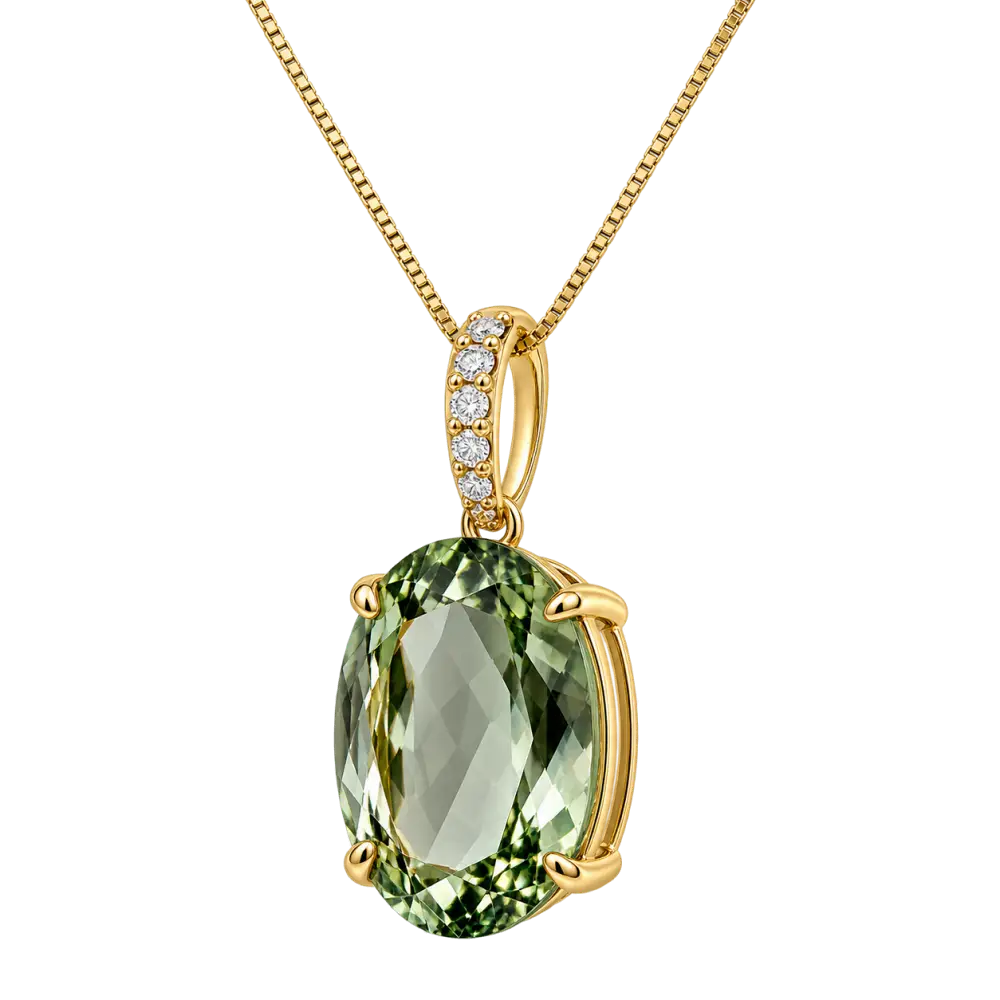 co79 collana/pendente ametista green