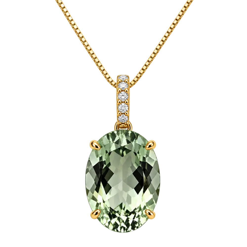 co79 collana/pendente ametista green