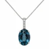collana/pendente topazio london e diamanti